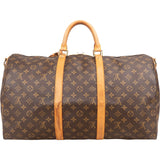 Louis Vuitton Monogram Canvas Keepall 50 Bandoulière Travel Bag