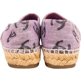 Chanel Purple Cotton CC Espadrilles Shoes (38)