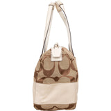 Coach Monogram Signature Stripe Duffle Shoulder Bag