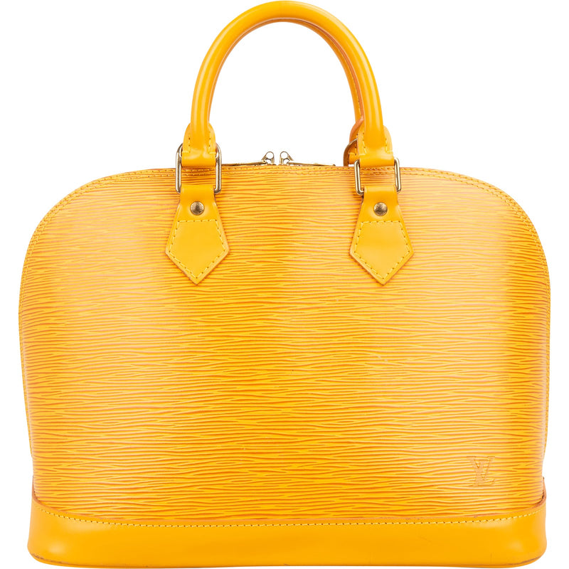 Louis Vuitton Yellow Epi Leather Alma PM Handbag