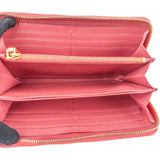 Miu Miu Pink Leather Zip Around Wallet