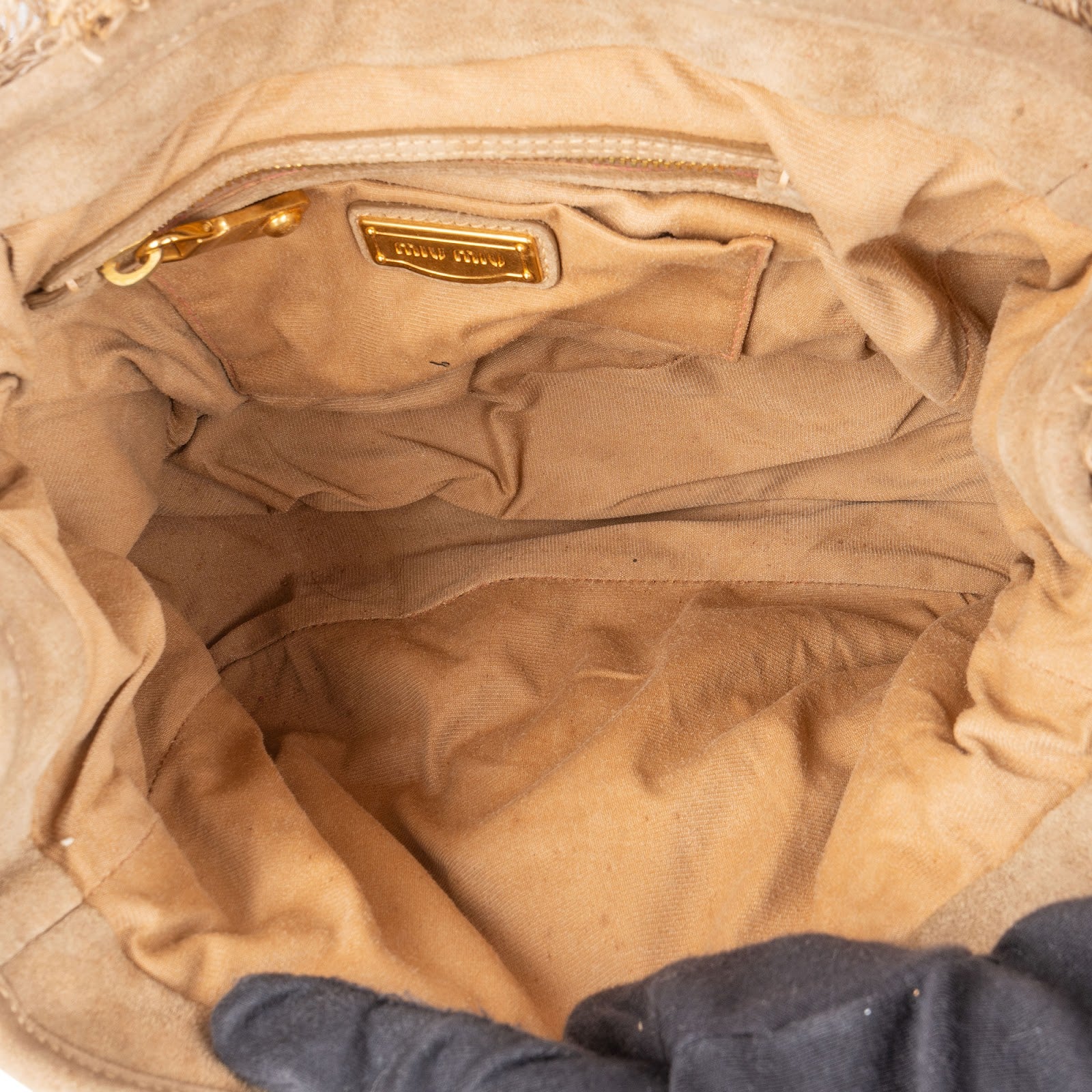 Miu Miu Quilted Fabric City Handbag - vintageandkickz