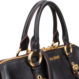 Miu Miu Madras Leather Dome Handbag