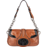 Prada Vitello Antic Chain Shoulder Bag - vintageandkickz