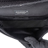 Chanel Sequin Embellished Woven CC Medium Double Flap Shoulder Bag