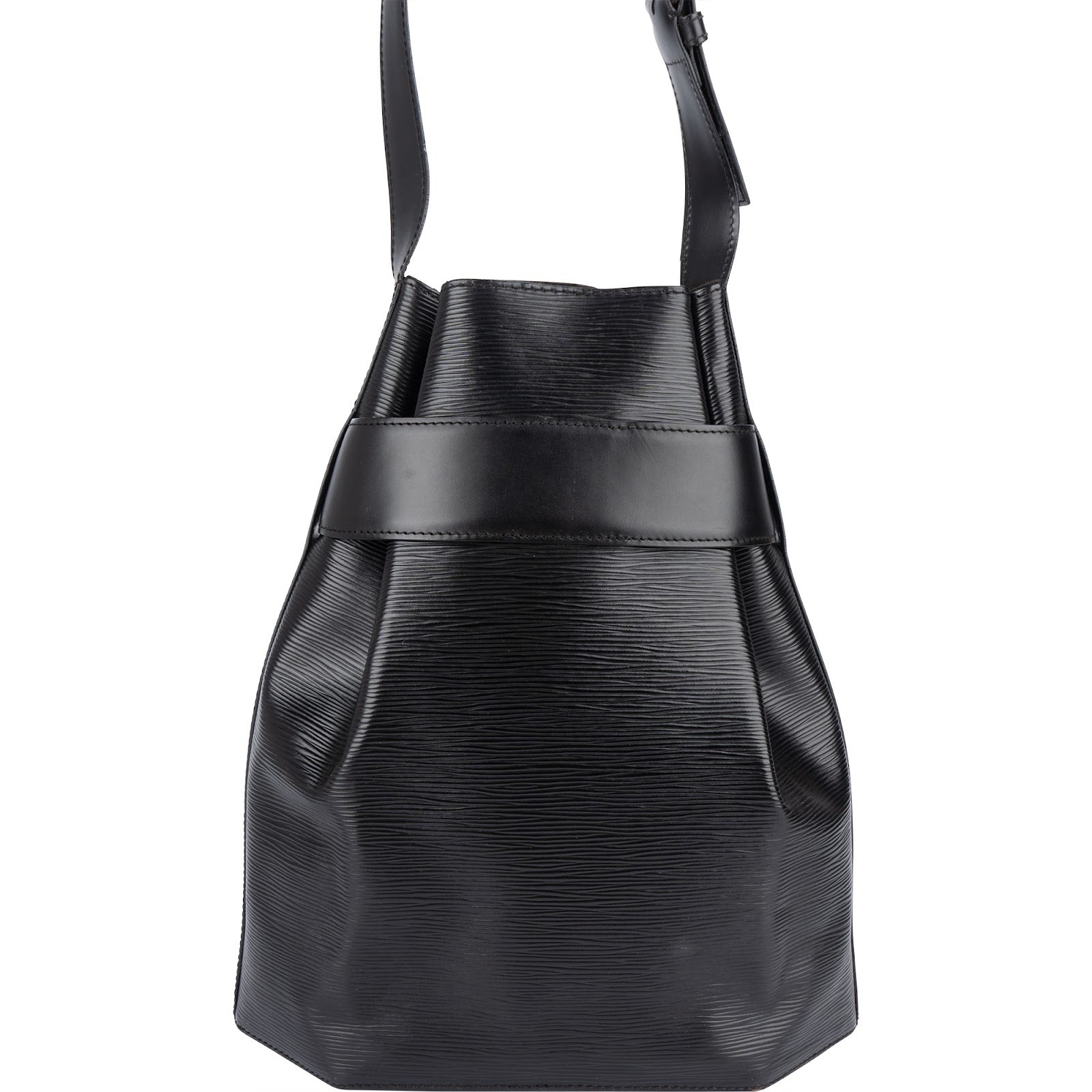 Louis Vuitton Noir Epi Leather Sac d'Epaule Shoulder Bag - vintageandkickz
