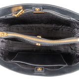 Prada Black Saffiano Leather Galleria Handbag