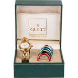 Gucci Gold Tone Change Bezel Bangle 11/12.2 Women Watch