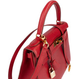 Hermès Rouge Epsom Leather Kelly Sellier 28 Handbag