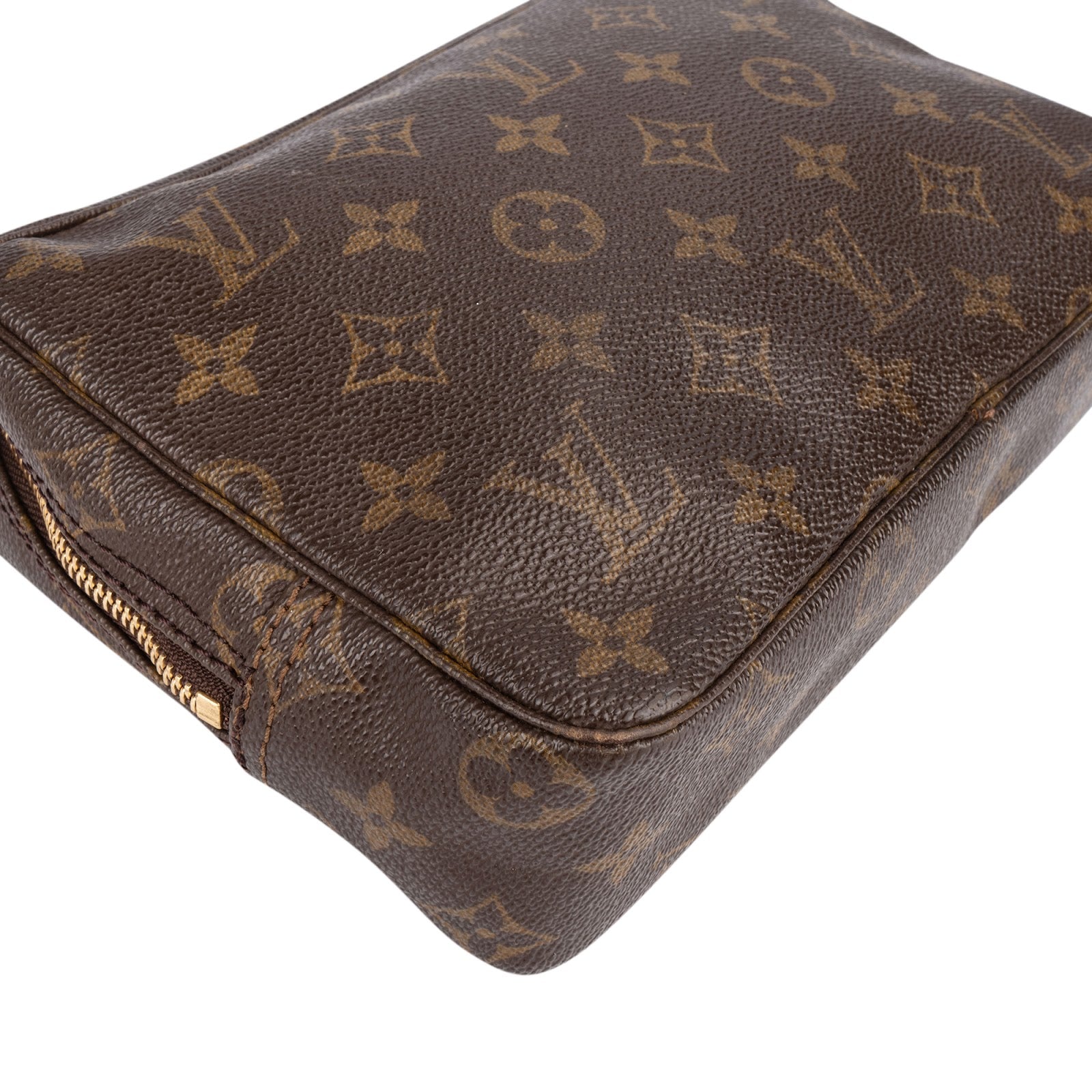 Louis Vuitton Canvas Monogram Trousse Toilette 23 Clutch - vintageandkickz