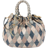 Miu Miu Quilted Vitello Lux Leather Multicolor Patch Handbag