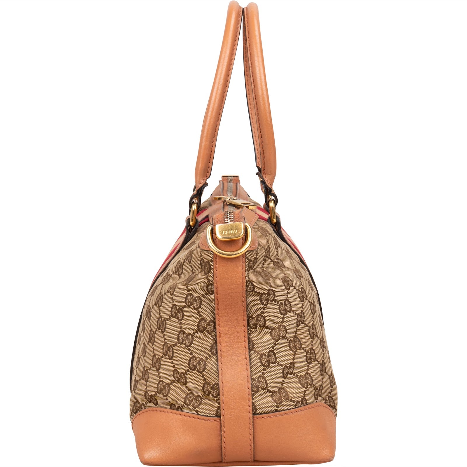 Gucci Monogram GG Sherry Line Web Handbag - vintageandkickz