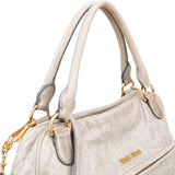 Miu Miu Vitello Lux Leather Padlock Handbag