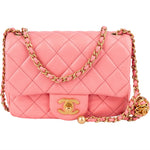 Chanel Quilted Lambskin Mini Rectangular Single Flap Adjustable Crossbody Bag - vintageandkickz