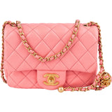 Chanel Quilted Lambskin Mini Rectangular Single Flap Adjustable Crossbody Bag - vintageandkickz