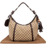 Gucci Monogram GG Canvas Indy Hobo Shoulder Bag