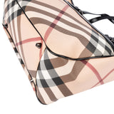 Burberry Nova-Check Monogram Patent Leather Tote Shoulder Bag