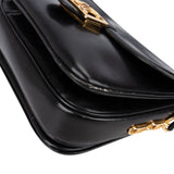 Celine Black Boxcalf Triomphe Shoulder Bag
