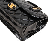 Chanel Quilted Patent Leather Top Handle Handbag