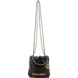Chanel 22 Quilted Lambskin Drawstring Crossbody Bag