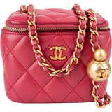 Chanel Quilted Lambskin Mini Vanity Case Crossbody Bag
