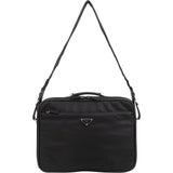 Prada Black Tessuto Nylon Laptop Business Handbag