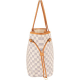 Louis Vuitton Monogram Damier Azur Canvas Neverfull MM Shoulder Bag