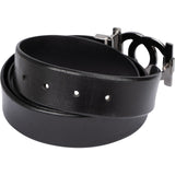 Salvatore Ferragamo Black Leather Gancini Belt (100)