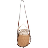 Chloé Small Woody Basket Raffia Crossbody Handbag