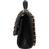 Chanel Quilted Lambskin Mini Single Flap with Top Handle Crossbody Bag - vintageandkickz