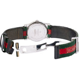 Gucci Silver Tone Web Stripe 5200L Woman Watch