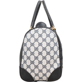 Gucci Navy Monogram GG Plus Coated Canvas Boston Handbag