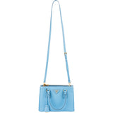 Prada Light Blue Saffiano Leather Galleria Small Handbag