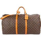 Louis Vuitton Monogram Canvas Keepall 60 Bandoulière Travel Bag