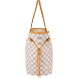 Louis Vuitton Monogram Damier Azur Canvas Neverfull MM Shoulder Bag