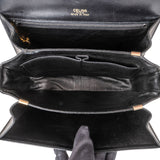 Celine Boxcalf Leather Horse Carriage Triomphe Shoulder Bag