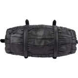 Prada Black Nappa Leather Gauffre Satchel Handbag