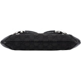 Gucci Monogram GG Black Horsebit Chain Pochette  Handbag
