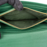 Miu Miu Green Leather Continental Wallet