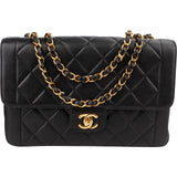 Chanel Quilted Lambskin Medium 24K Gold Single Flap Shoulder Bag
