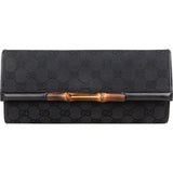 Gucci Monogram GG Canvas Bamboo Clutch Bag