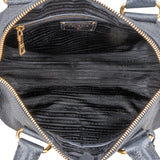 Prada Black Leather Vitello Daino Handbag
