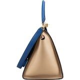 Céline Grained & Smooth Calfskin Tricolor Trapeze Handbag