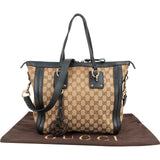 Gucci Monogram GG Leather Tote Satchel Handbag
