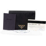 Prada Black Saffiano Leather Triangle Trifold Wallet