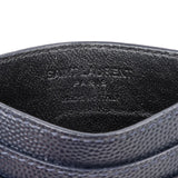 Saint Laurent Grain de Poudre Leather Card Holder Wallet