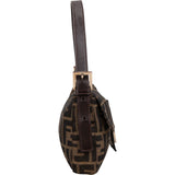 Fendi Monogram Zucca Baguette Shoulder Bag