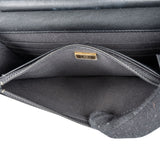Chanel Quilted Caviar Leather Boy Wallet On Chain Crossbody Bag