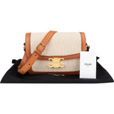 Celine Canvas & Calfskin Teen Triomphe Crossbody Bag