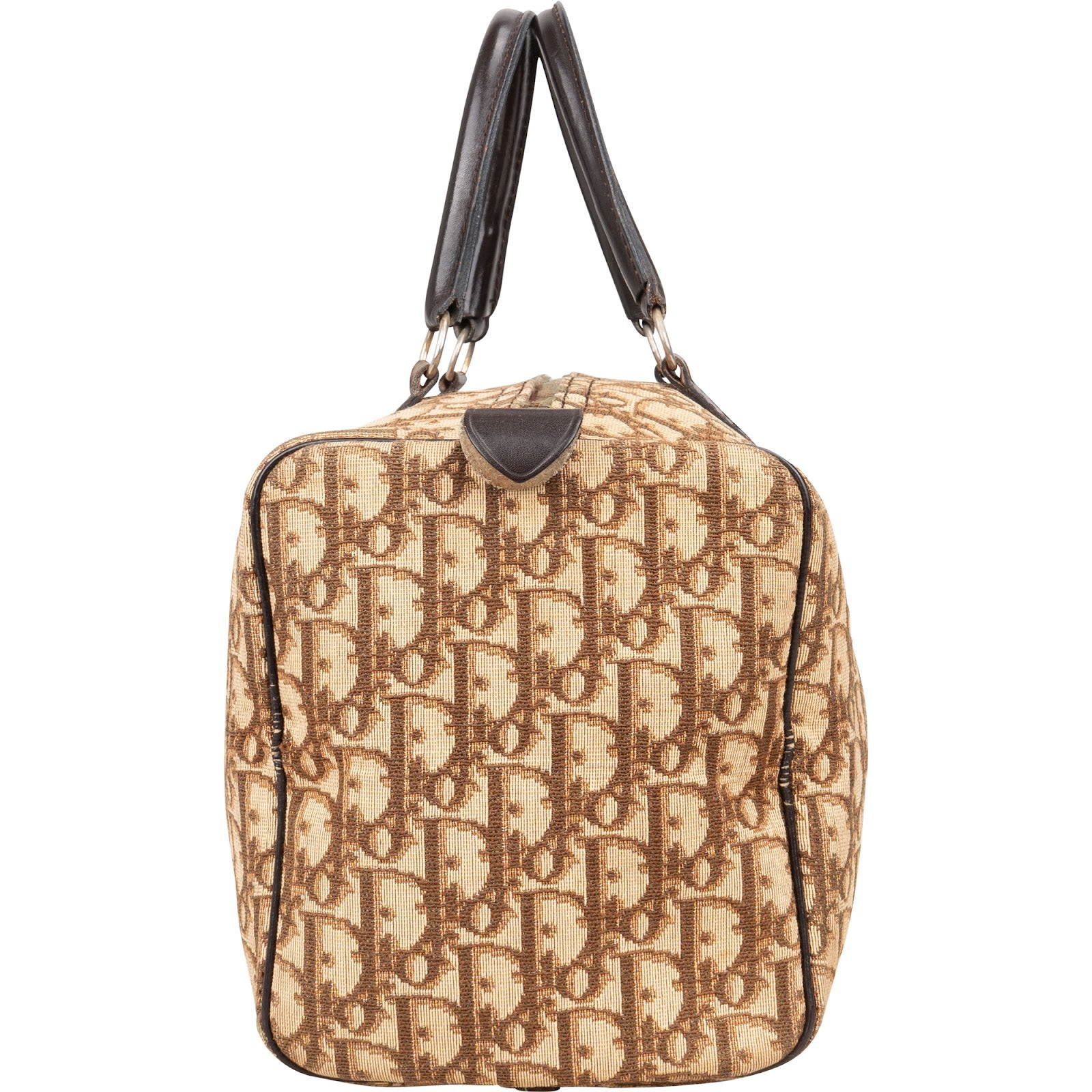 [🔄️B09 / F22] Christian Dior Monogram Trotter Canvas Boston Bag Handbag - vintageandkickz